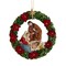 KSA Pack of 12 Green and Red Nativity Wreath with Gold Star Christmas Ornaments 4.25"